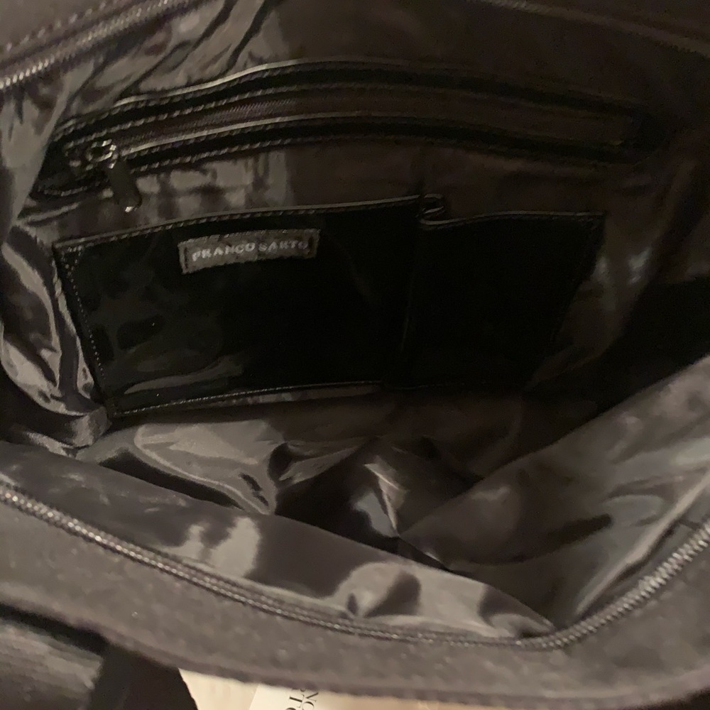 Patent Leather Black Quilted Bag by Franco Sarto - Picture 3 of 6